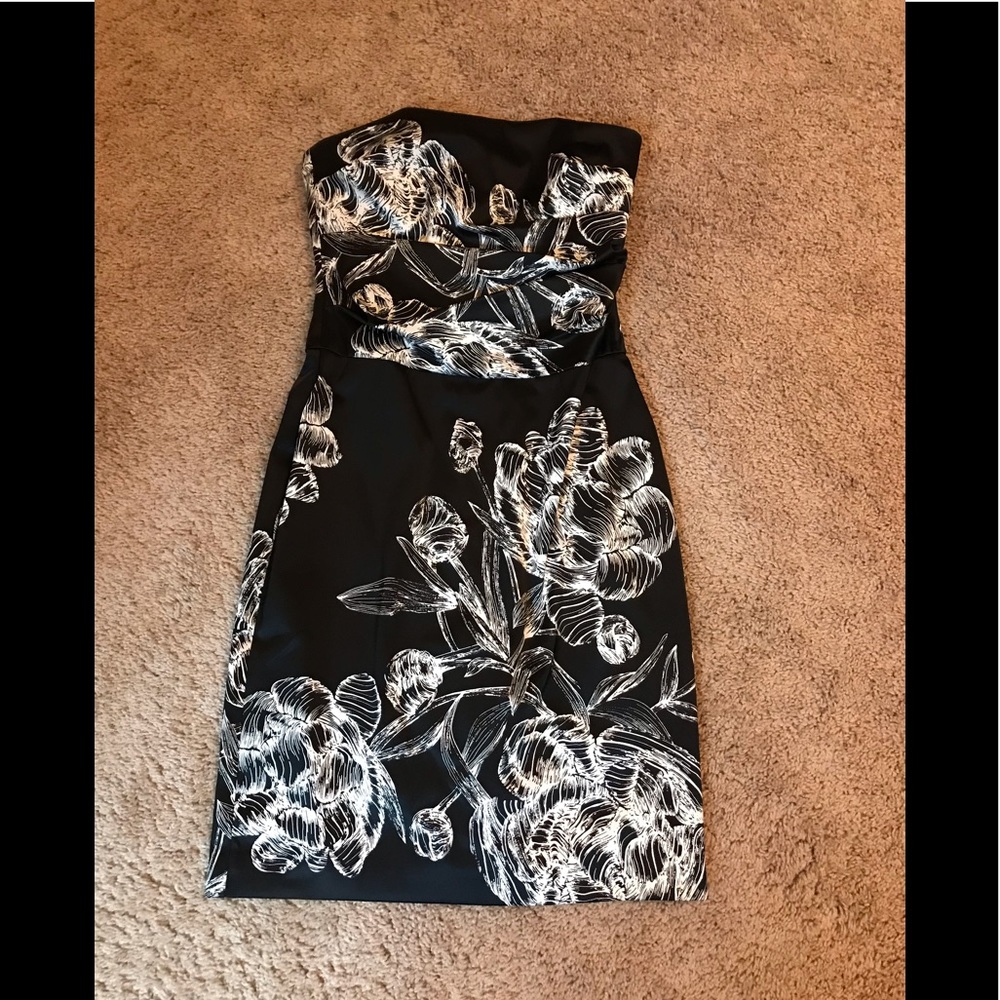 Strapless black dress